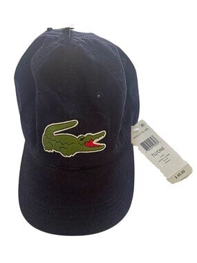 Lacoste Navy Crocodile Logo Baseball Cap Hat Adjustable NWT One Size